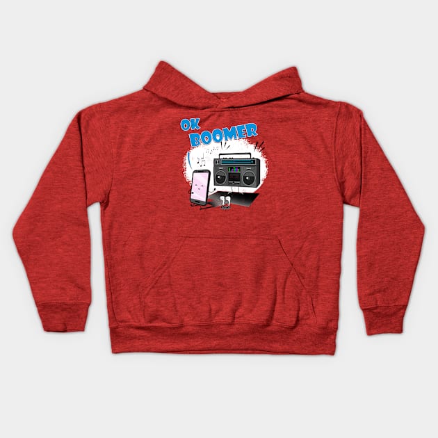 Ok Boomer Kids Hoodie by hoogiesart